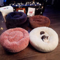 Wholesale Luxury Round Soft Warm Faux Fur Fluffy Velvet Pet Sleeping Bed Large Cat Pet Dog Washable Plush Pet Beds for Cats