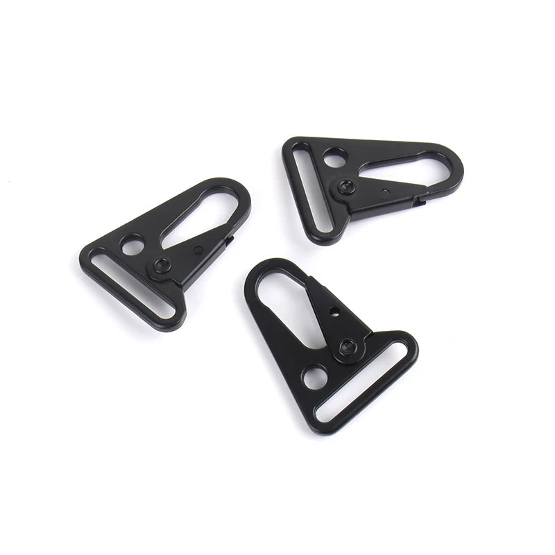 Ivoduff 25mm Black Strap Clasp Sling Clip Keychain Snap Hook Carabiner