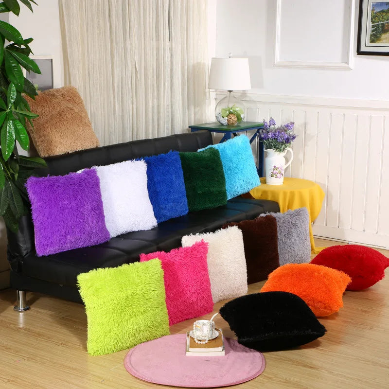 Factory Modern Minimalism Solid Color Plush Pillow Cover Decorative Throw Pillow Case Home Decor Cushion Covers for Sofa