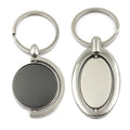 Customization 3D Cut Shape Zinc Alloy Blank Laser Logo Metal Keyring Soft Enamel Love Spin Aircraft Rotate Keychain