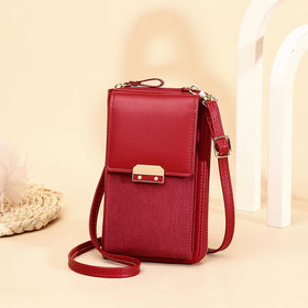 2pcs MOQ Brand Fashionable Women's Shoulder Bag with Hood Women's Pure PU Leather Handbag