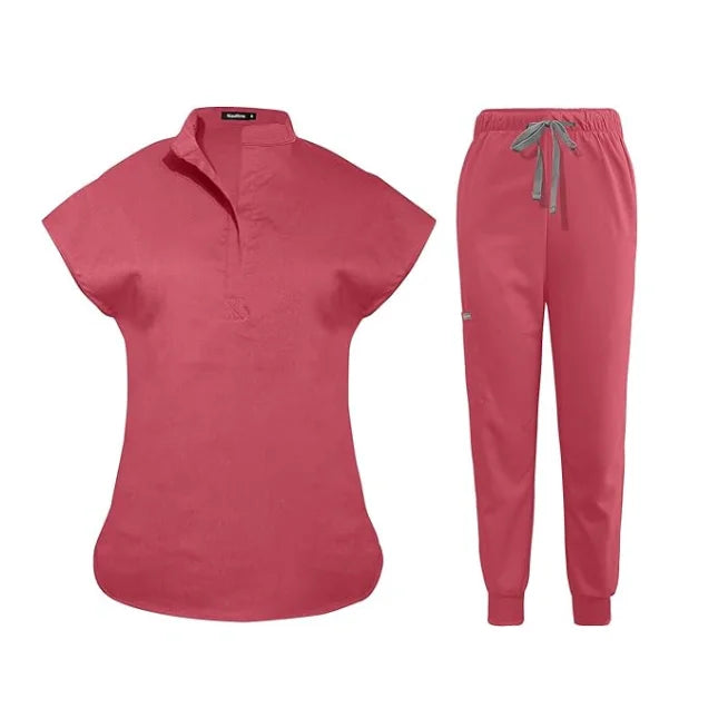 Original  V-Neck Stretch Tops Women Nurse Uniform Jogger Suit Stretch  Premium Work Uniform Quick Drying