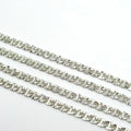 Fashion Jewelry Findings Sterling Silver 925 Flat Dapped Mariner Chain for Jewelry Making Bracelet Anklet