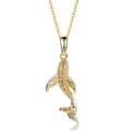 Wholesale Custom Name Fine Jewelry Trendy Fish Design Pendant Necklace 0.25um-2.5um Gold Vermeil 925 Sterling Silver Weddings