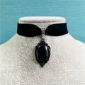 Custom Minimalism Vintage Style Black Punk Geometric Leather Choker Collarbone Necklace for Woman