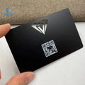 Crown Cutout Metal Cards Metal Business Card with Qr Code