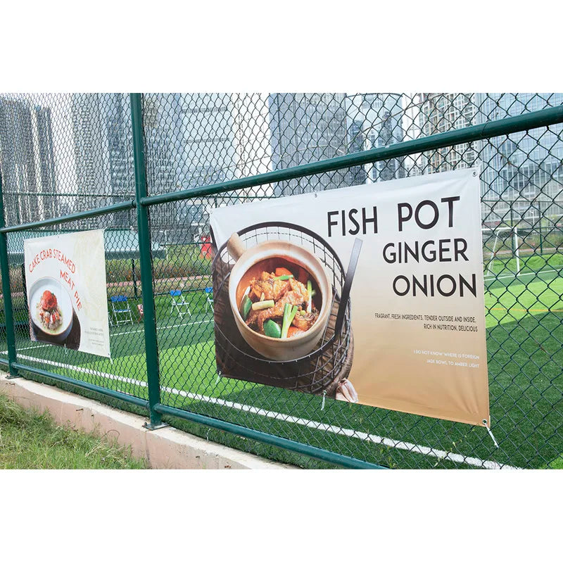 Outdoor PVC Vinyl Banner Large Format  Hanging Banners With Grommets
