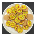 Wholesale Decor Beads Yellow Artificial Pizza Beads Food Toys Resin Cabochon Cat Round Pizza Pendant