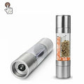 Wholesale Hot Sell Adjustable Salt Mill Glass Bottle Ceramic Core Manual Stainless Steel Chili Pepper Grinder