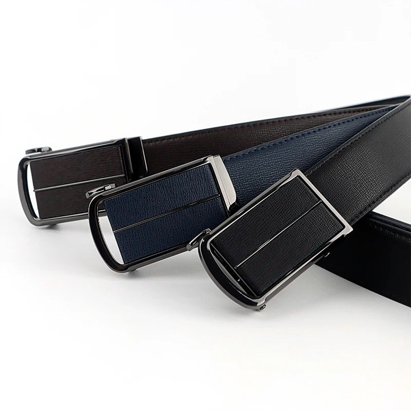 Factory Wholesale Hot Selling Products Men's Leather Belts No hole Adjustable Automatic Buckle genuine Leather Belts