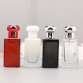 30ML Free Sample Zumaron Square Bayonet Glass Bottle Red Black White Color for Skin Care Cream and Face Cream Perfume Spray