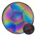 Holographic Glowing Reflective Soccer Ball Light up Camera Flash Holographic Soccer Ball