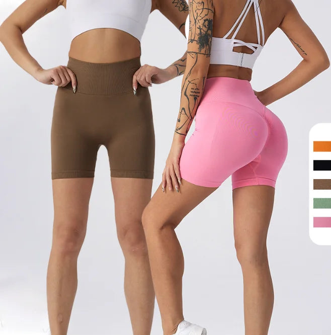 High Waist Hip Lifting Sports Shorts Women Fitness Short Pants Quick Dry Elastic Yoga Shorts