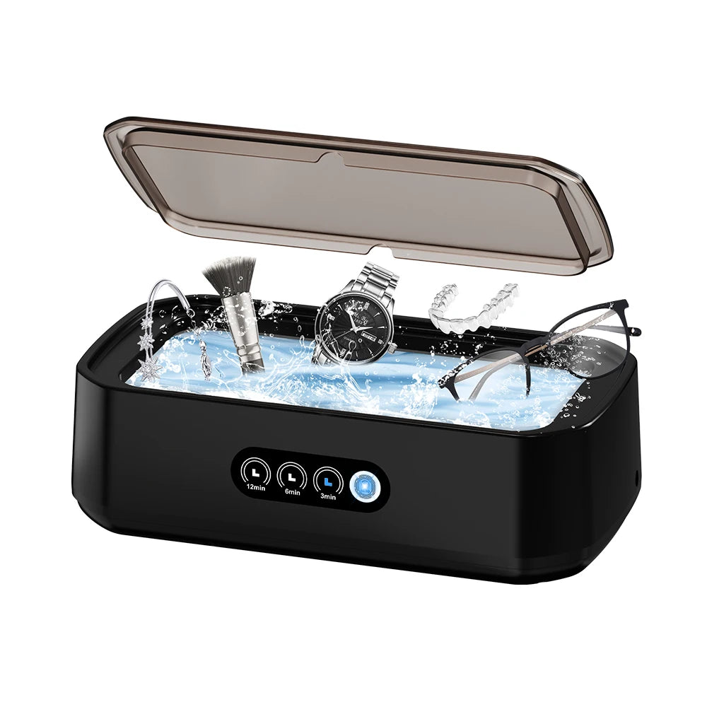 2025 New 650ml Jewelry Braces Dentures Glasses Ultrasonic Cleaning Touch Screen Stainless Steel Ultrasonic Cleaning Machine
