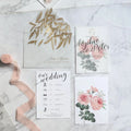 Unique Design Custom Printed Vellum Translucent Paper Invitations Wedding Stationery Handmade Luxury Paper Invitation Cards