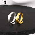 ICEBELA Jewelry Anillo De Plata 925 Women Frosted Ring Adjustable Gold Sterling Silver Dainty Finger Ring for Girls