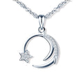 925 Sterling Silver Beautiful Necklace for Women Moon Necklace