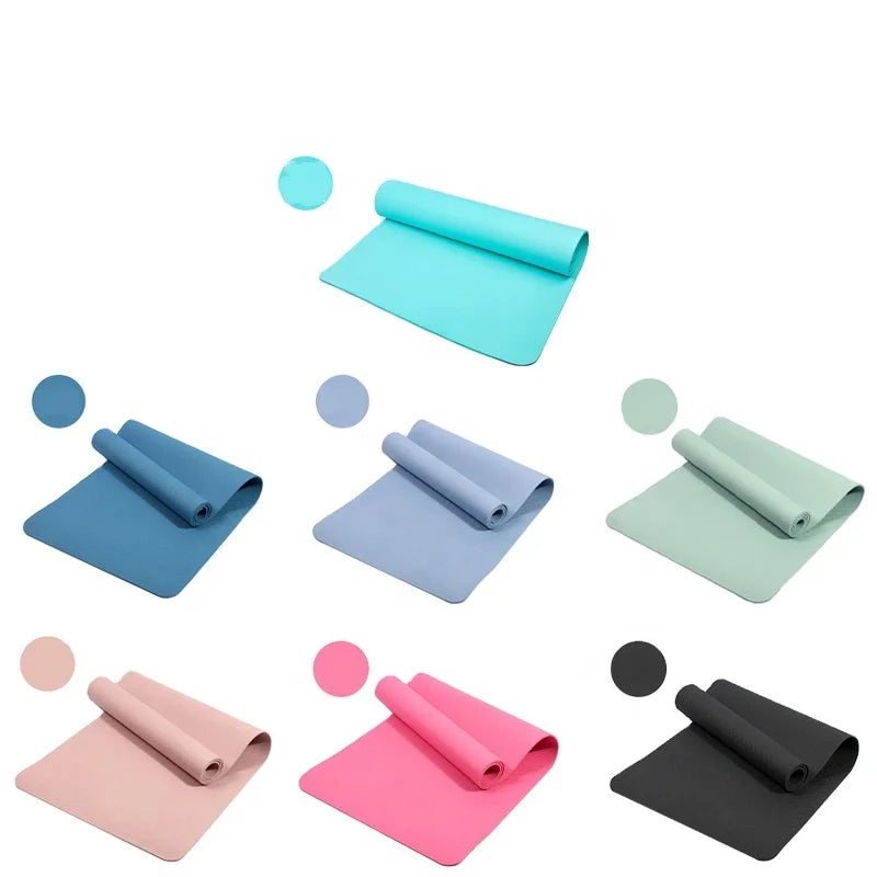 Eco Friendly 6MM Home Use Pilates Eco Non Slip Esterilla Yoga Exercise Equipment Tpe Yoga Mat