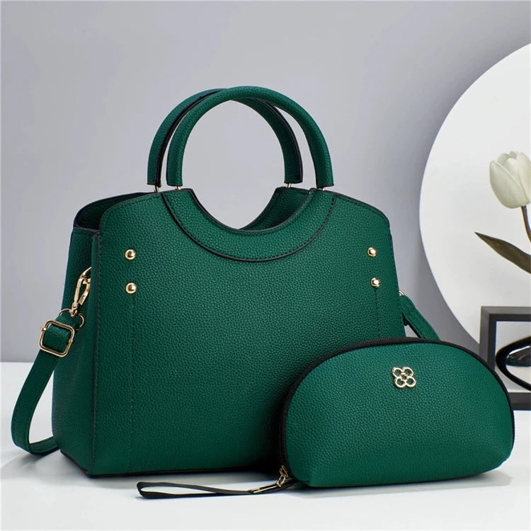 Unique Black Custom Brand  Girl the Latest Design Classical Pu Leather Women Handbags