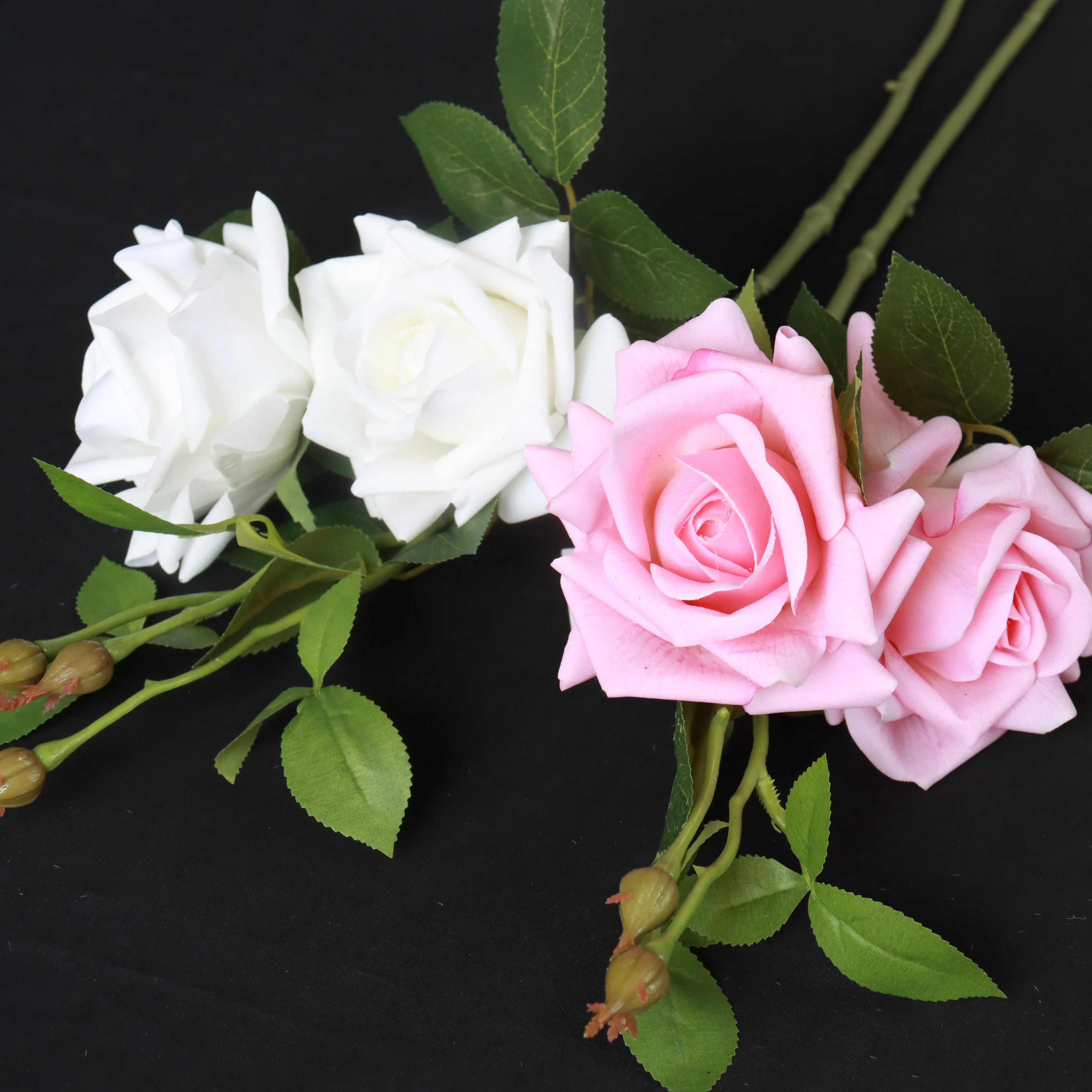 M250 Floral Florist Supplies Artificial Flowers Wedding Faux Rose Flowers Silk Real Touch Latex Artificial Roses for Home Decor