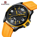 NAVIFORCE Factory 9215 Custom Sports Watch Japan Quartz Retro TPU Silicone Watches with Date Window