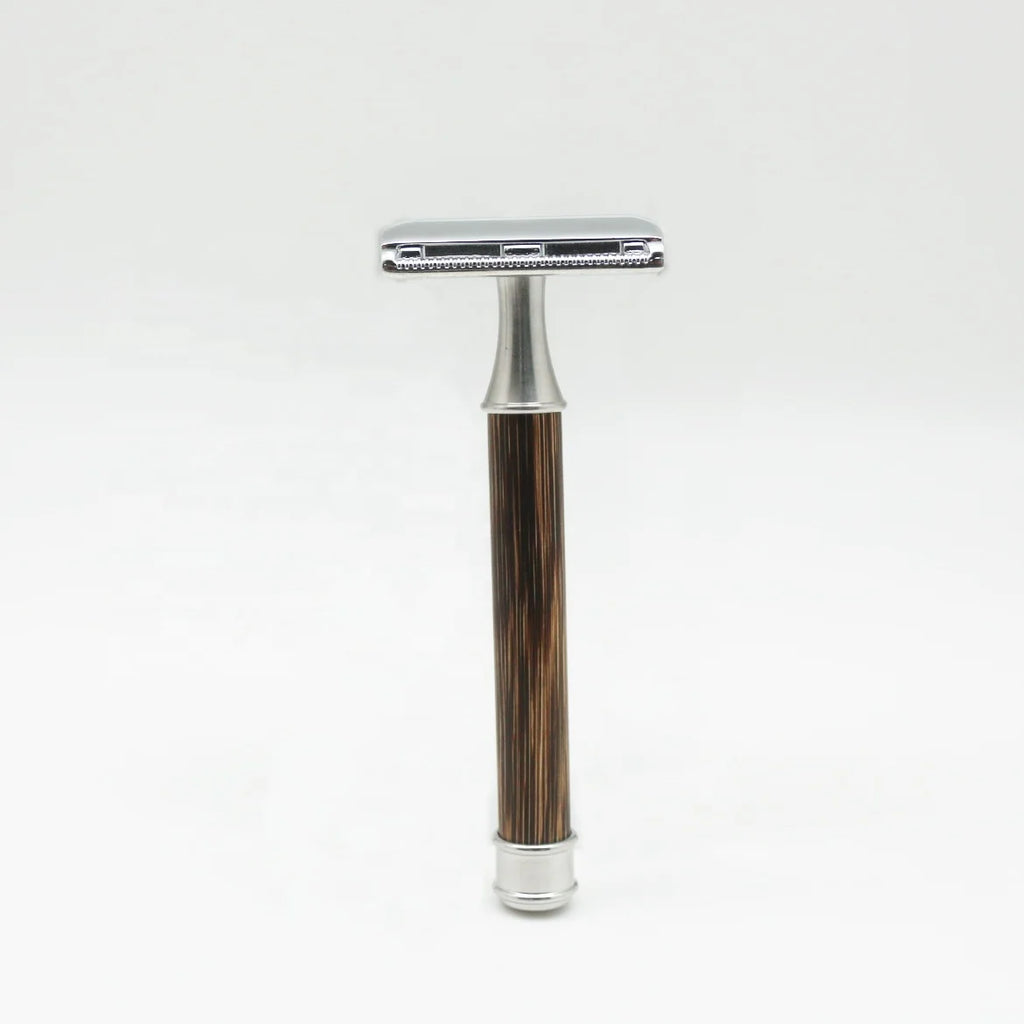 Eco Bamboo Slim Shaving Razor for Men and Women Single Blade Face Shaver Wholesale Private Label
