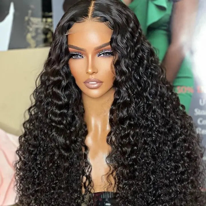 Wholesale Glueless 5x5 HD Lace Closure Wigs Brazilian Human Raw Hair Wigs Deep Wave Full Density Human Hair Wigs Black Women