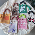 Summer Fashionable Women's Waterproof Crossbody Bag Cute Mini Cartoon Knitted Handbag Polyester Versatile Mobile Phone Shoulder