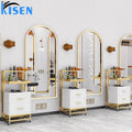New Arrival Gold Sliver Trolley Wholesale Storage Barber Shop Furniture Top Quality Mobile Hair Salon Cart Beauty Salon Cart