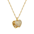 Wholesale New Titanium Steel 18k Gold Plated Women Luxury Peach Heart Pearl Shell Pendent Necklaces