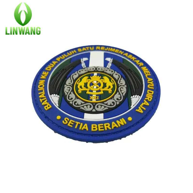 Hot Sale Factory Best-selling LIN WANG Embossed 3D Luminous Children's Clothing Patches Customized PVC Hat Retro Badge