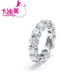 D VVS Synthetic Moissanite Diamond Eternity Ring Band S925 Ring Excellent Cut Round Moissanite Gemstone Engagement Wedding Ring