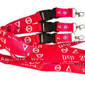 Personalized Letters Custom Color Eco-Friendly Polyester Lanyard with Greek Design ID Lanyard High Quality Custom Logo