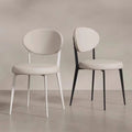 Modern Luxury Hotel Chairs French Style Cream White Indoor Leather Dining Room Chair for Cafe and Hotel Restaurants Furniture