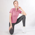 Pink Wholesale Base Layer Horse Riding Tops Short Sleeves Equestrian Riding Shirt Soft Skin-friendly Horse Riding Clothing