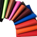 0.5mm Carbon Fiber Grain PU Leather Elastic for Fittings Furniture Car Decor Bags Clothing Gloves