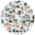 52PCS Fashional aesthetic outdoor traveling scenery art poster literary sticker