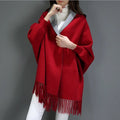 Manufacturer Provide Custom Plain Ladies Long Sleeve Knit Cardigan Sweater Coat Poncho for Women