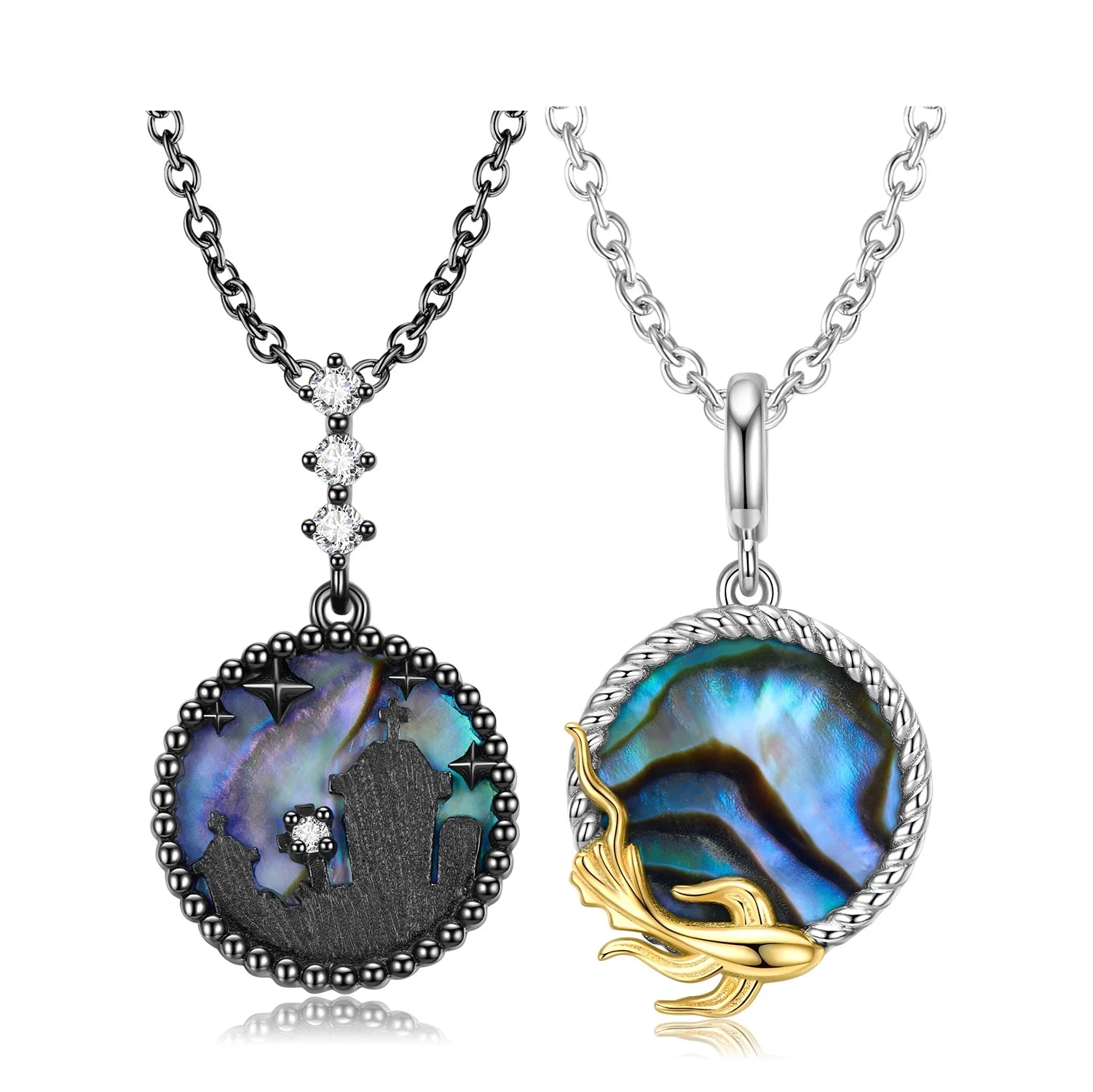 Green Textured Stones Goldfish Pattern Pendant for Necklace Real 925 Sterling Silver Zircon Jewelry for Women Necklaces Jewelry
