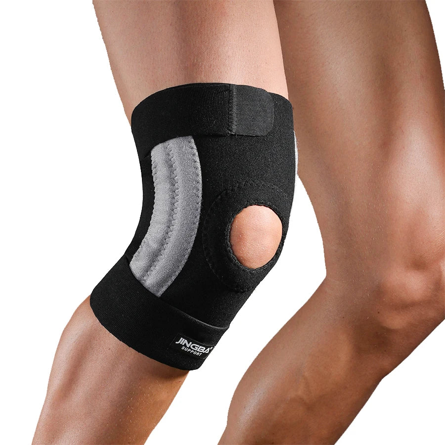 JINGBA Free Size Compression Sleeve for Arthritis Pain Knee Support Brace Hiking Jogging Weightlifting Outdoor Sports Running