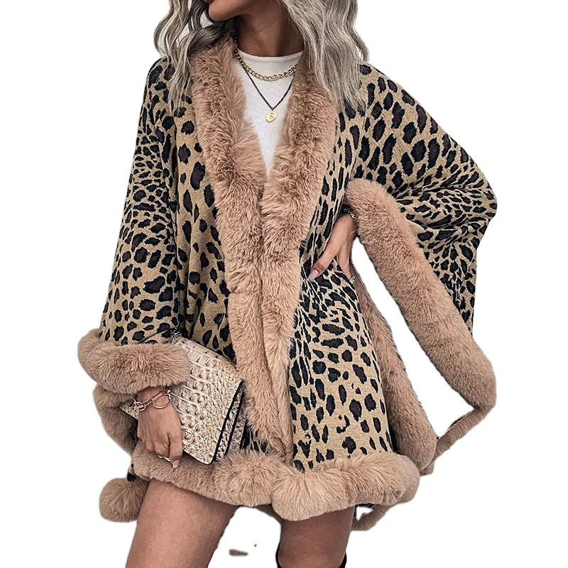 High Quality Girls Cape Warm Cardigan for Women Polyester Fleece Jacket Casual Wear