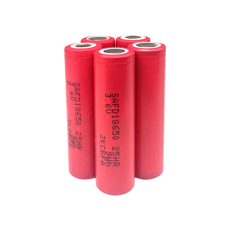 SAFD  Factory Supplier 18650 2500mAh 25A Battery10C Discharge Raterechargeable Au Lithium 3.7v 3.6v
