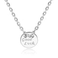 POLIVA Custom Name Necklace for Girls 925 Sterling Silver with Good Luck Letter Fashionable Trendy Chains for Weddings