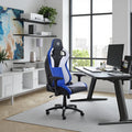 Hobot Blue Racing Style Swivel Gamer Office with Synthetic Leather Material Computer Gaming Chair