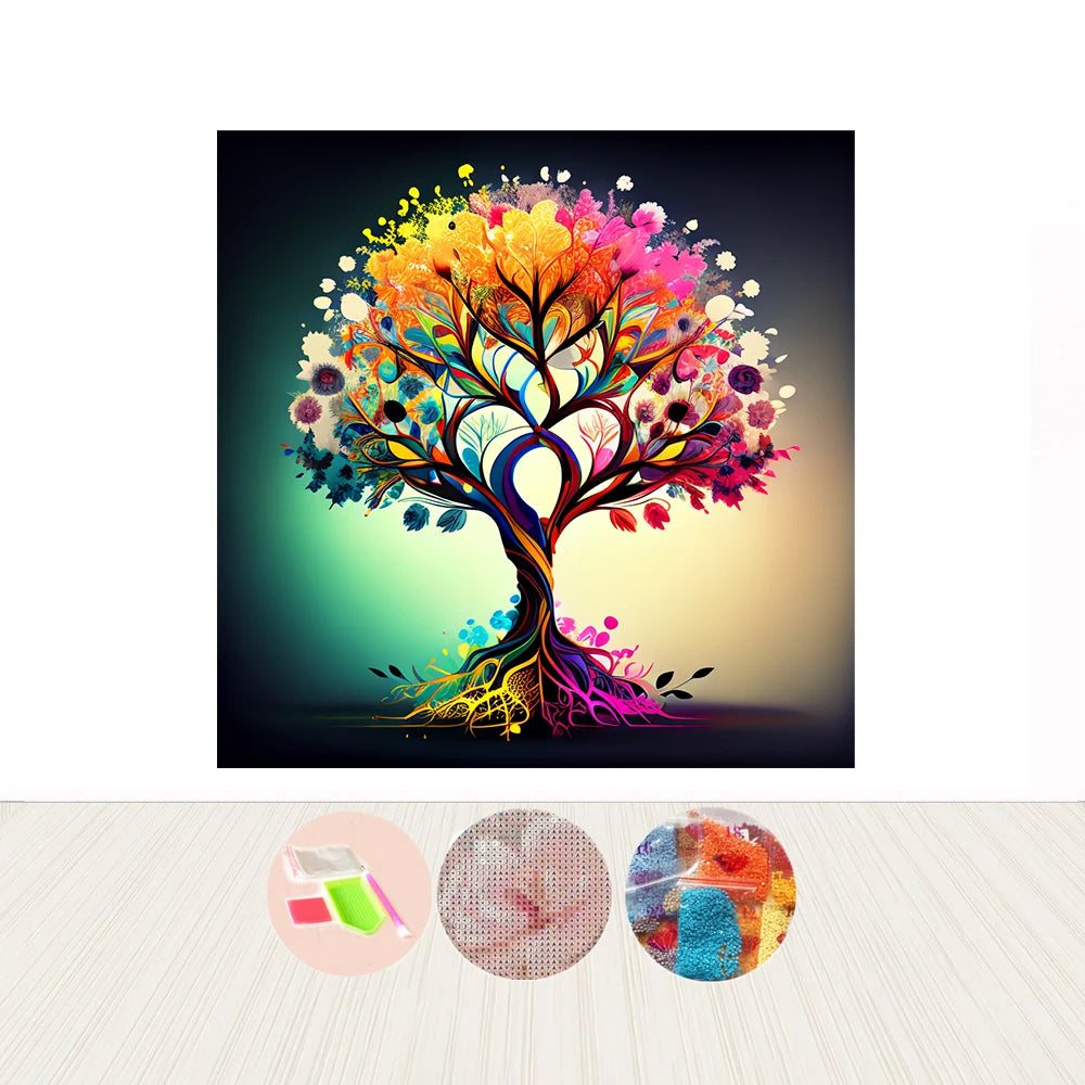 Gem Art Diamond Wall Painting Four Season 5 D Diamond Paintings for Living Room