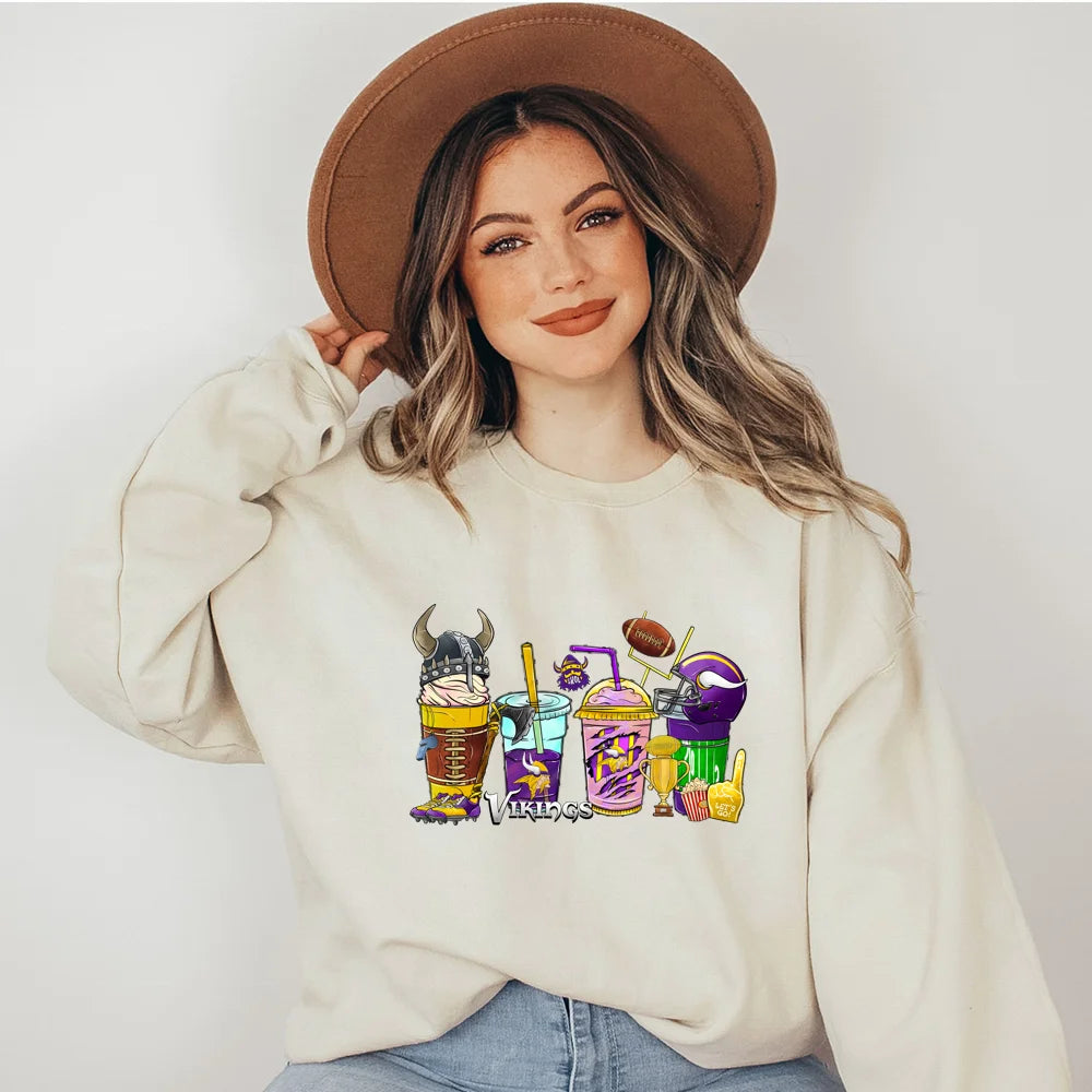 Hot Sale American Football Coffee Drinks Cup Design DTF Heat Printing Sport Team Heat Transfers Stickers Iron on Tshirts