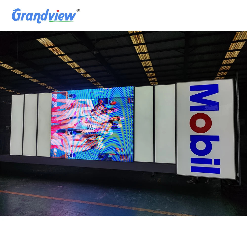 Petrol Station Advertising Totem Led Gas Price Display Signboard with Remote Aluminum  Lighting Pylon Sign