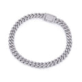 Wish Jewelry S925 Sterling Silver Chain for Men 6mm Wide High Quality Silver 925 Jewelry Cuban Moissanite Men'S Bracelet