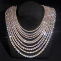Pass Diamond Test Hip Hop Jewelry Charms Iced Out 2.0mm-6.5mm Lab Diamond 925 Silver VVS Moissanite Tennis Chain Necklaces