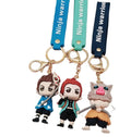 Cartoon Large Ghost Kill Blade Key Ring Male and Female Students Gift PVC Cartoon Doll Bag Pendant Wholesale New Arrival
